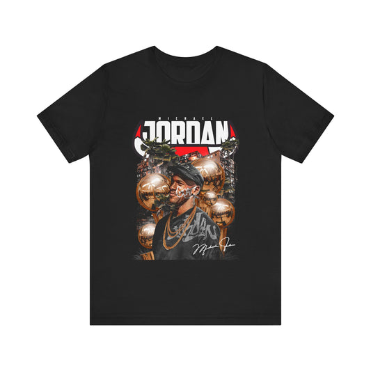 Vintage 90s Basketball Bootleg Style T-Shirt MICHAEL JORDAN Bull Gold Unisex Tee
