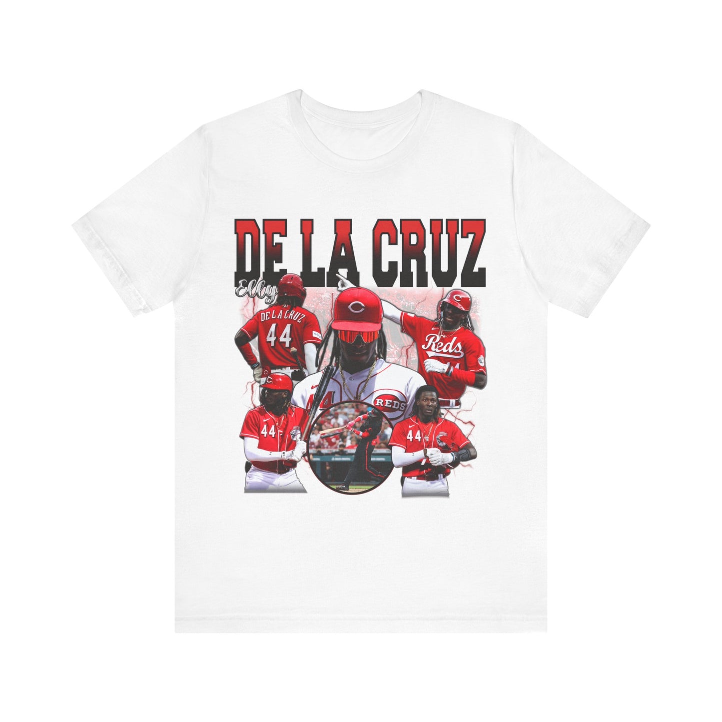 Vintage 90s Baseball Bootleg Style T-Shirt ELY DE LA CRUZ RED Unisex Graphic Tee