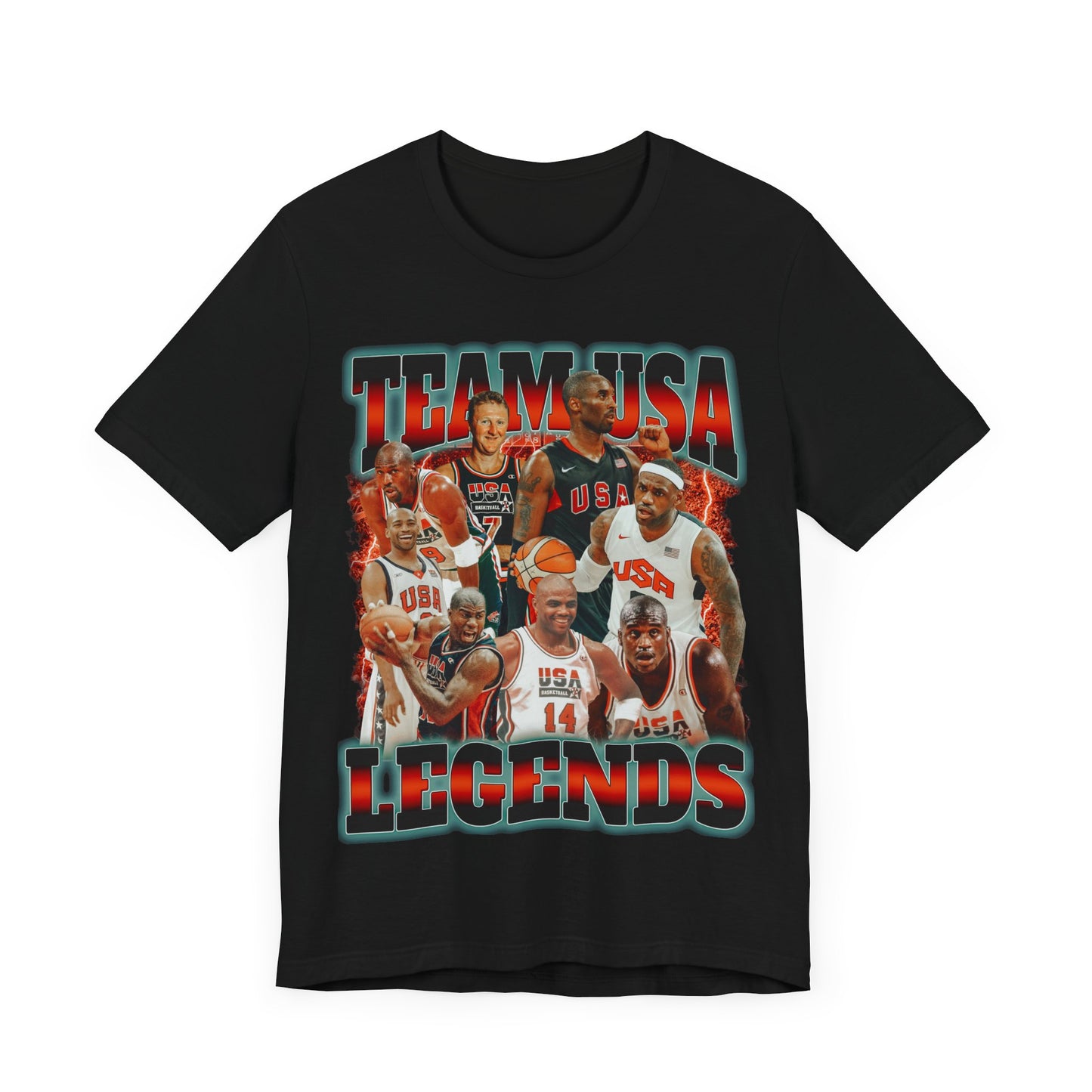 Vintage 90s Basketball Bootleg Style T-Shirt USA LEGENDS Unisex Graphic Tee