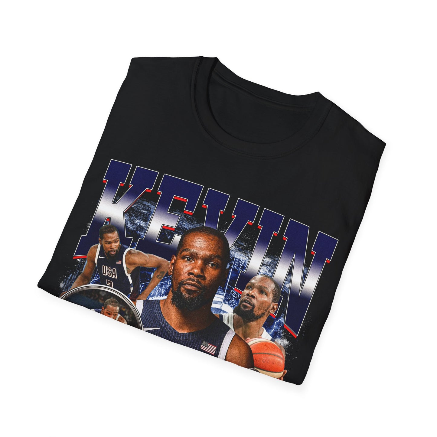Vintage 90s Basketball Bootleg Style T-Shirt, KD USA Retro Basketball Shirt Unisex Graphic Tee