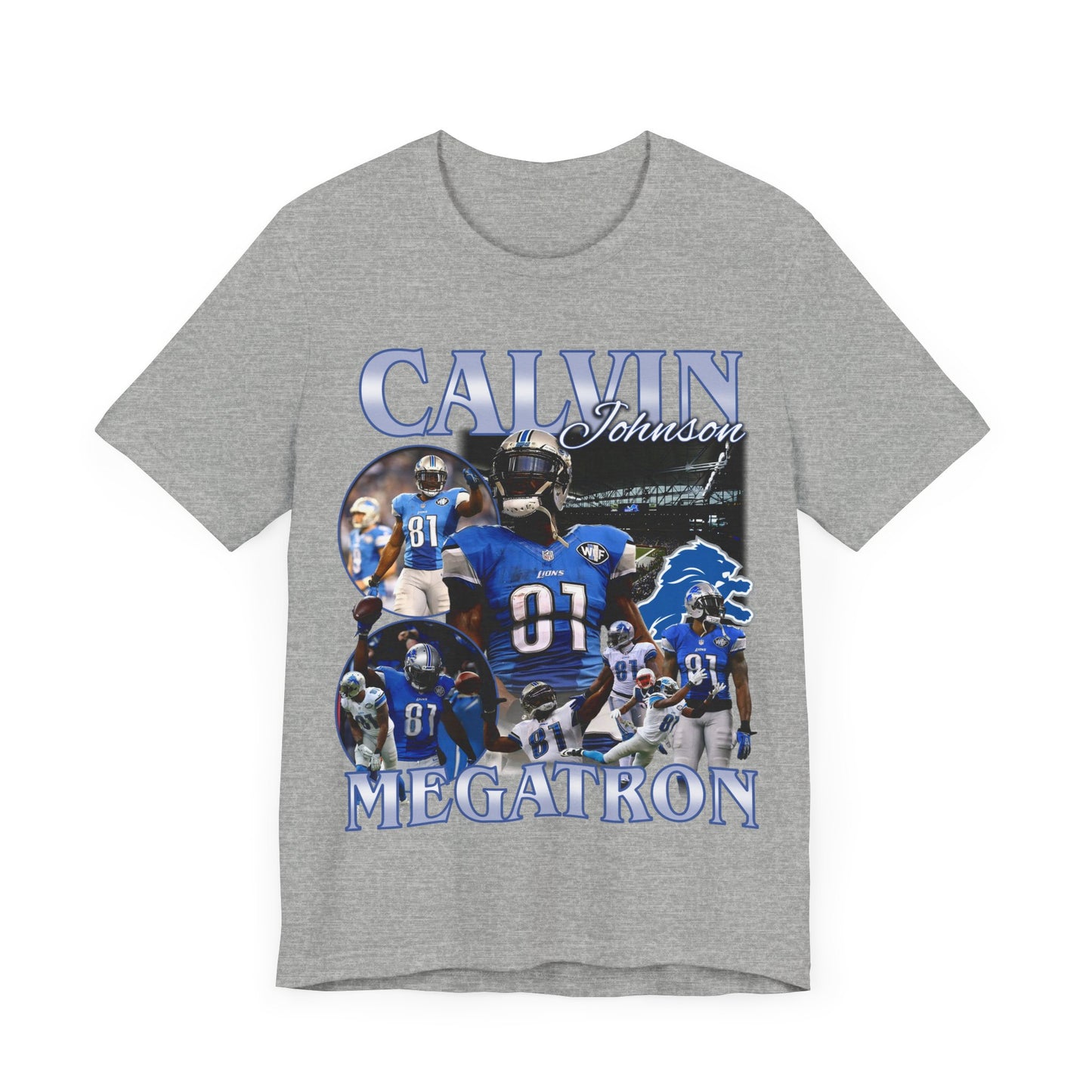 Vintage 90s Football Bootleg Style TShirt CALVIN JOHNSON Unisex Graphic Tee