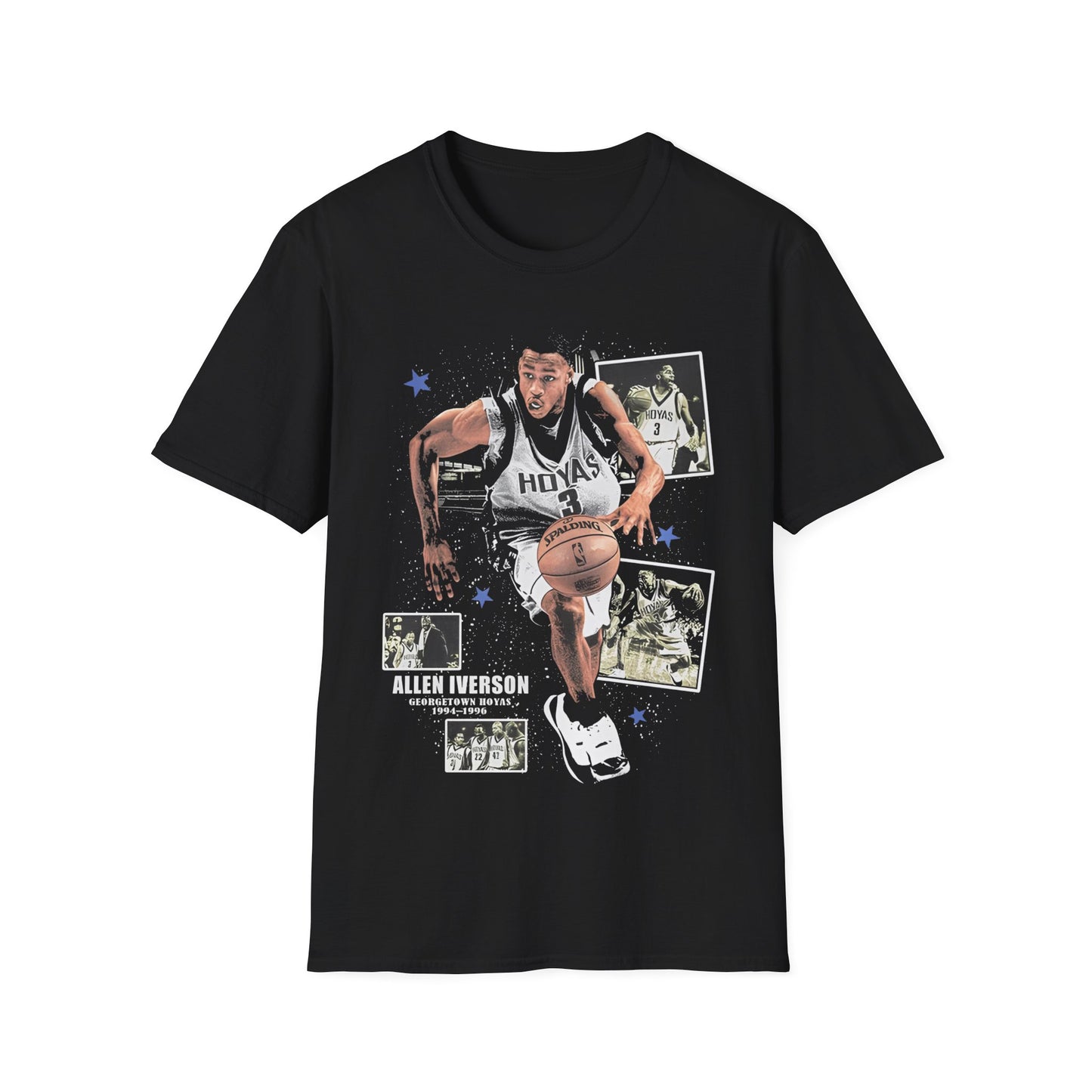 Vintage 90s Basketball Bootleg Style T-Shirt, ALLEN IVERSON COLLEGE Retro Basketball Shirt Unisex Graphic Tee