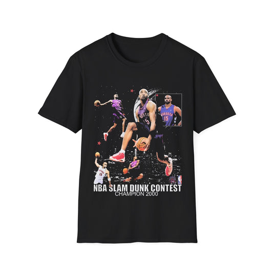 Vintage 90s Basketball Bootleg Style T-Shirt VINCE CARTER 2000 DUNK CONTEST Retro Basketball Shirt Unisex Graphic Tee