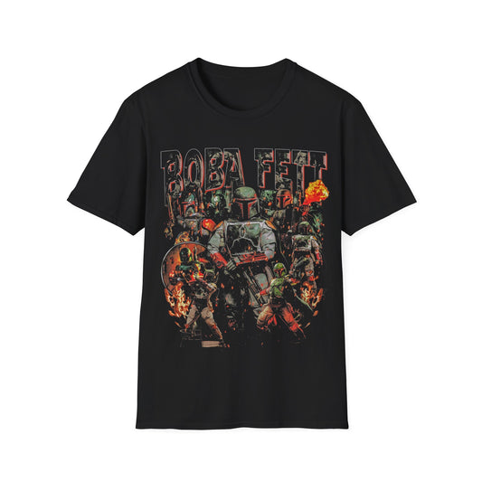 Vintage 90s Pop Culture Bootleg Style T-Shirt, BOBA FETT Retro Basketball Shirt Unisex Graphic Tee