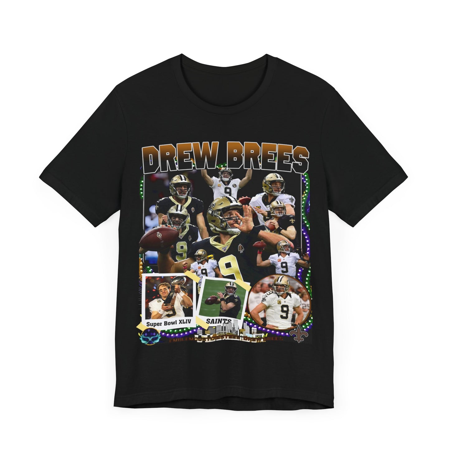 Vintage 90s Football Bootleg Style T-Shirt DREW BREES Unisex Graphic Tee Shirt