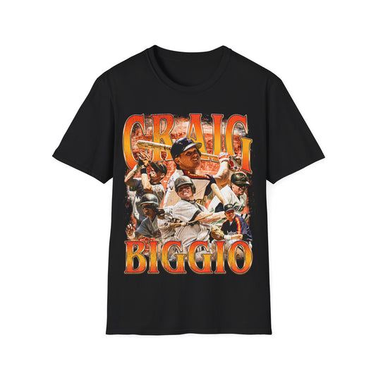 Vintage 90s Baseball Bootleg Style T-Shirt, CRAIG BIGGIO Retro Baseball Shirt Unisex Graphic Tee