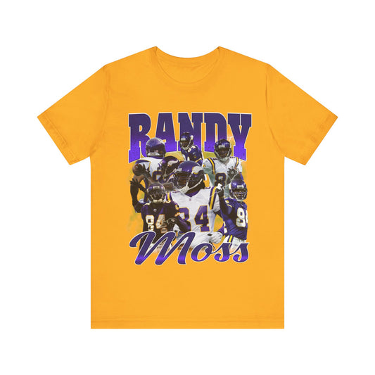 Vintage 90s Football Bootleg Style TShirt RANDY MOSS Unisex Graphic Tee Shirt