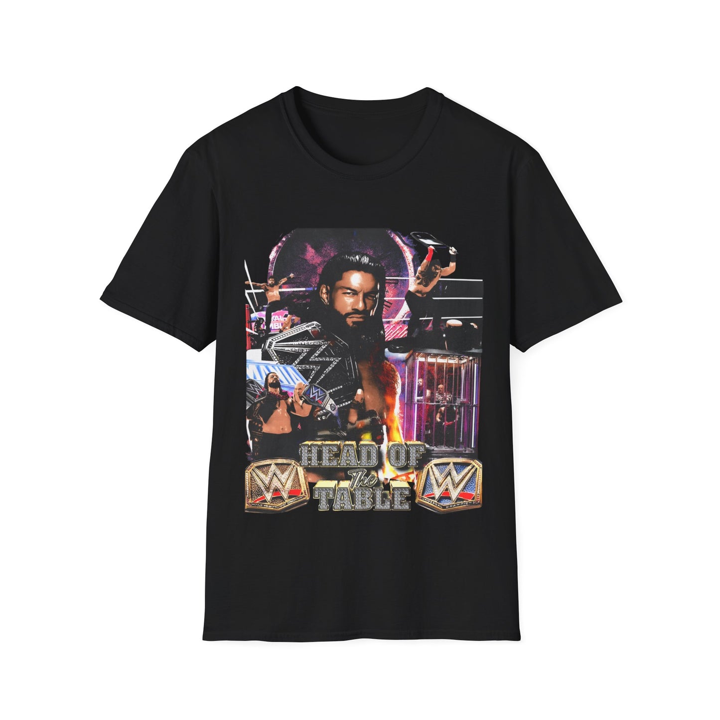 Vintage 90s Bootleg Style Wrestler ROMAN REIGNS HEAD OF THE TABLE Vintage Graphic Tee, Retro Wrestler Shirt Unisex Graphic Tee