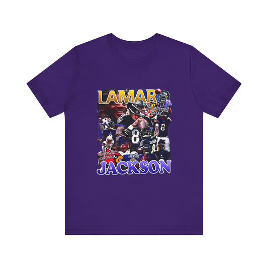 Vintage 90s Football Bootleg Style T-Shirt, LAMAR JACKSON Unisex Tee Shirt