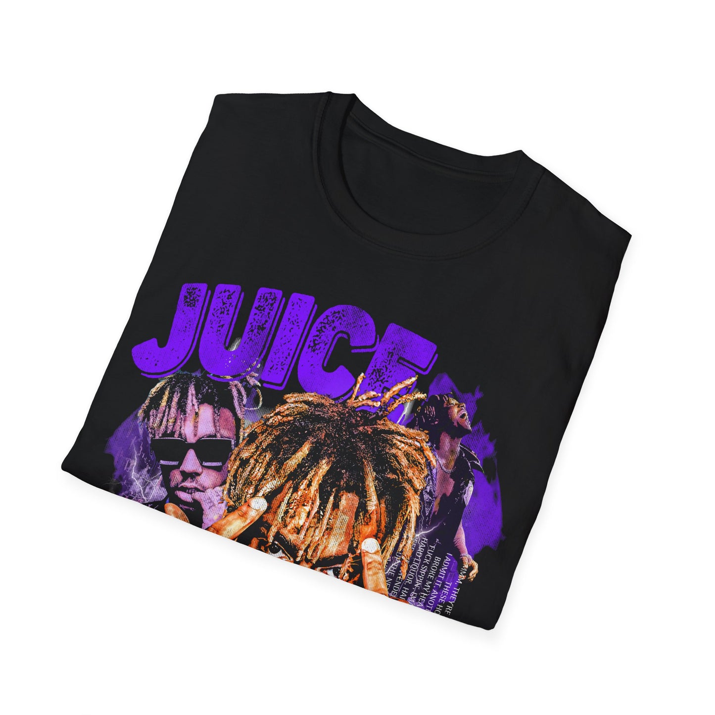 Vintage 90s Rap Bootleg Style T-Shirt, JUICE WRLD Retro Rap Shirt Unisex Graphic Tee Shirt