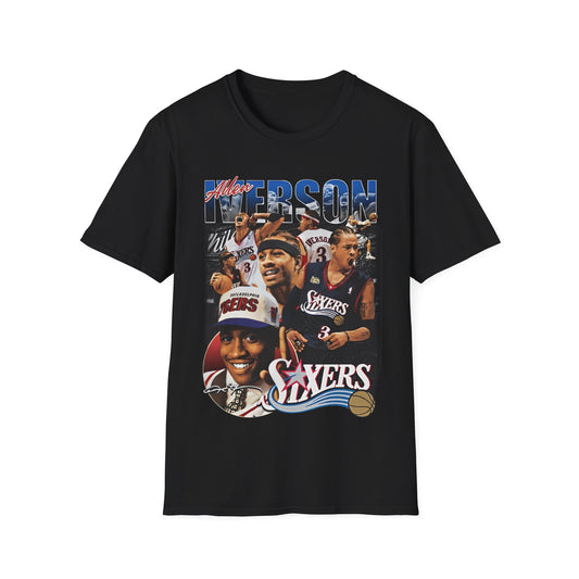 Vintage 90s Basketball Bootleg Style T-Shirt, ALLEN AI IVERSON Graphic Tee, Retro Basketball Shirt Unisex Graphic Tee