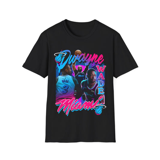 Vintage 90s Basketball Bootleg Style T-Shirt, DWAYNE WADE MIAMI Graphic Tee, Retro Basketball Shirt Unisex Graphic Tee