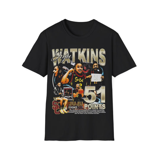 Vintage 90s Basketball Bootleg Style T-Shirt, JUJU WATKINS 51 Retro Basketball Shirt Unisex Graphic Tee