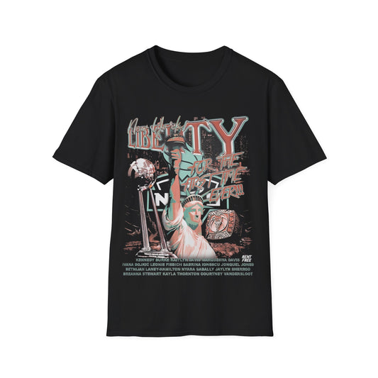 Vintage 90s Basketball Bootleg Style T-Shirt, LIBERTY CHAMPS Retro Basketball Shirt Unisex Graphic Tee