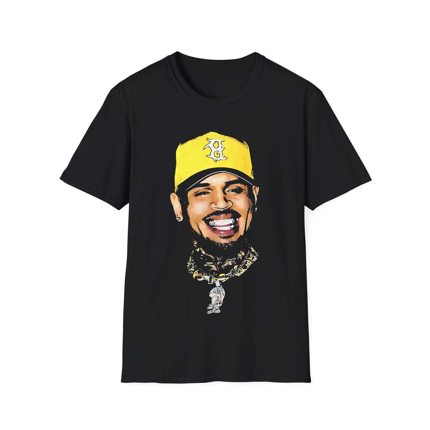 Vintage 90s Rap Bootleg Style T-Shirt, CHRIS BROWN BIG FACE Vintage Retro Rap Shirt Unisex Graphic Tee Shirt