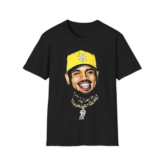 Vintage 90s Rap Bootleg Style T-Shirt, CHRIS BROWN BIG FACE Vintage Retro Rap Shirt Unisex Graphic Tee Shirt