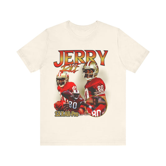 Vintage 90s Football Bootleg Style TShirt JERRY RICE Retro Unisex Graphic Tee