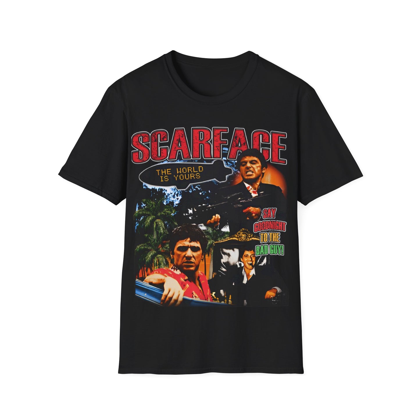 Vintage 90s Pop Culture Bootleg Style T-Shirt, SCARFACE Graphic Tee, Retro Pop Culture Shirt Unisex Graphic Tee