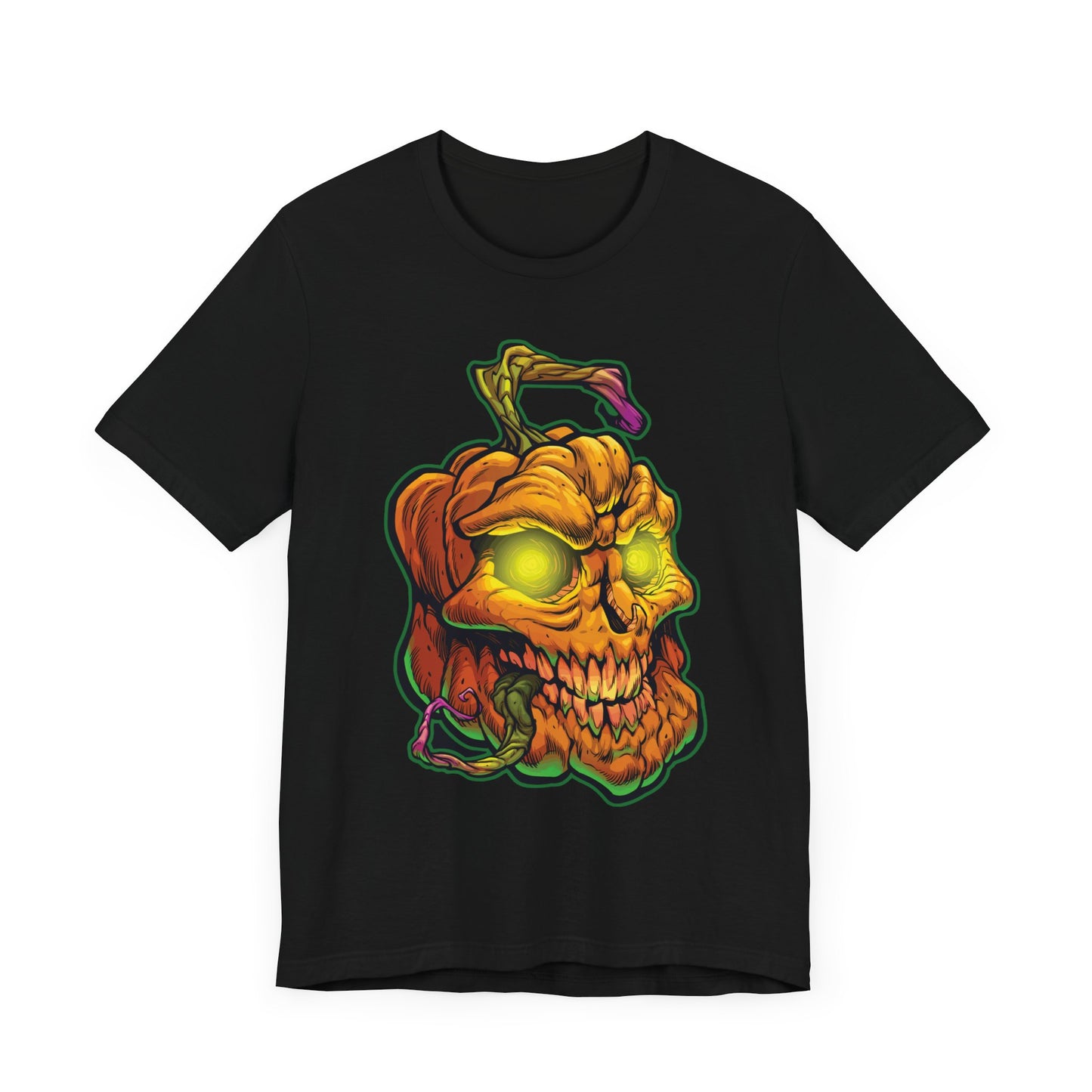 HALLOWEEN SCARY PUMPKIN Unisex Jersey Short Sleeve Tee