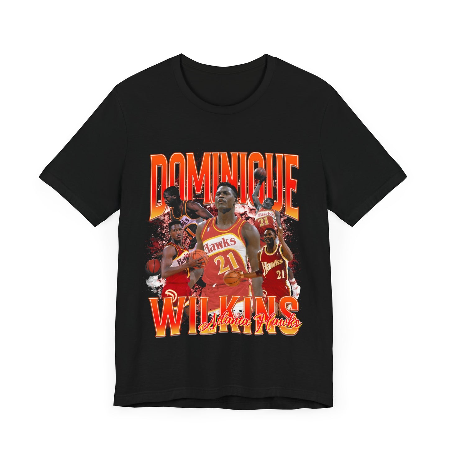 Vintage 90s Basketball Bootleg Style T-Shirt DOMINIQUE WILKINS Unisex Tee