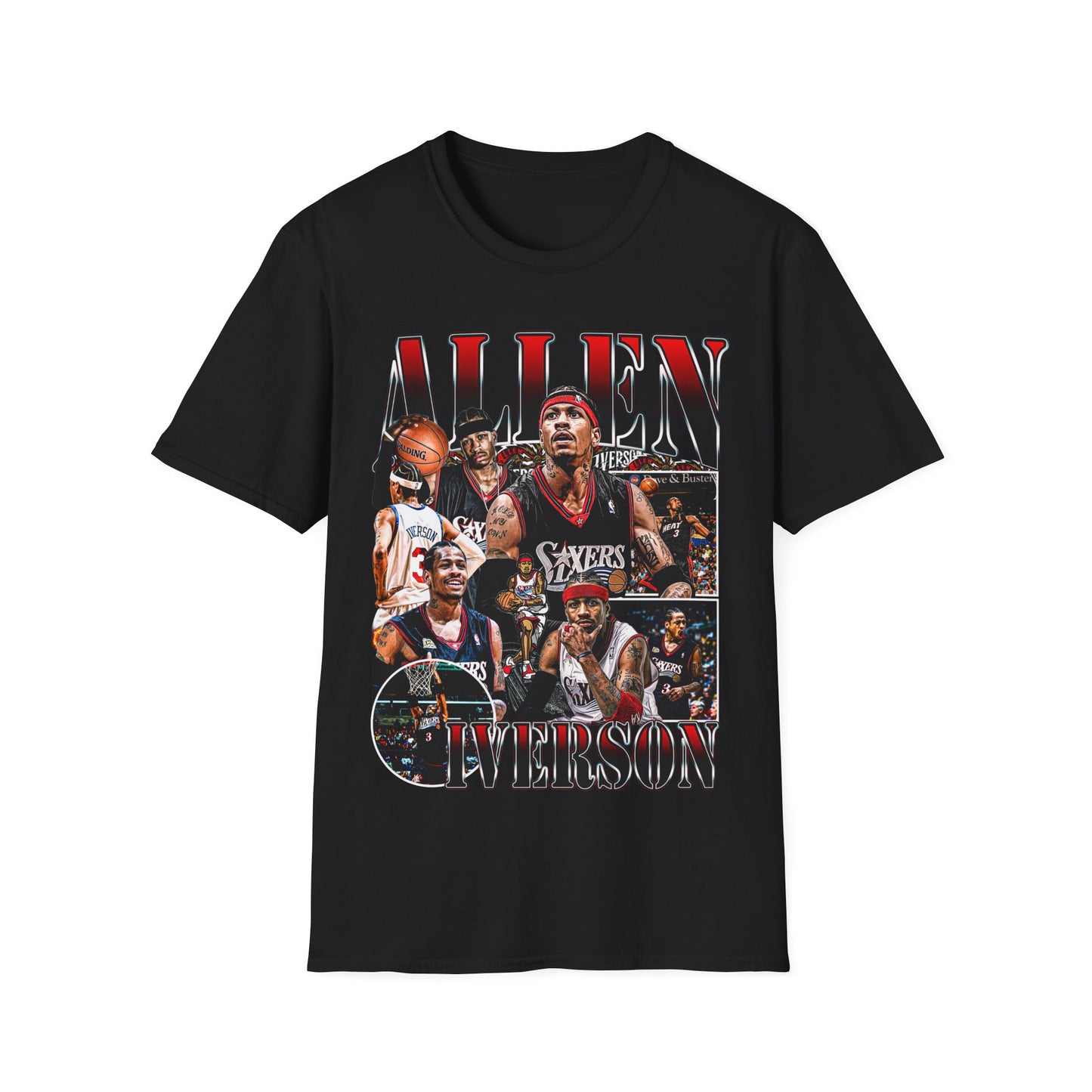 Vintage 90s Basketball Retro Bootleg Style T-Shirt, ALLEN IVERSON Graphic Tee Basketball Shirt Unisex Graphic Tee