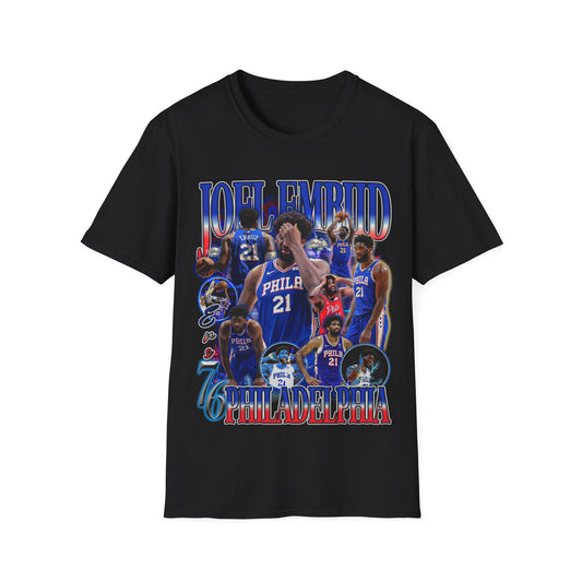 Vintage 90s Basketball Bootleg Style T-Shirt, JOEL EMBIID Retro Basketball Shirt Unisex Graphic Tee