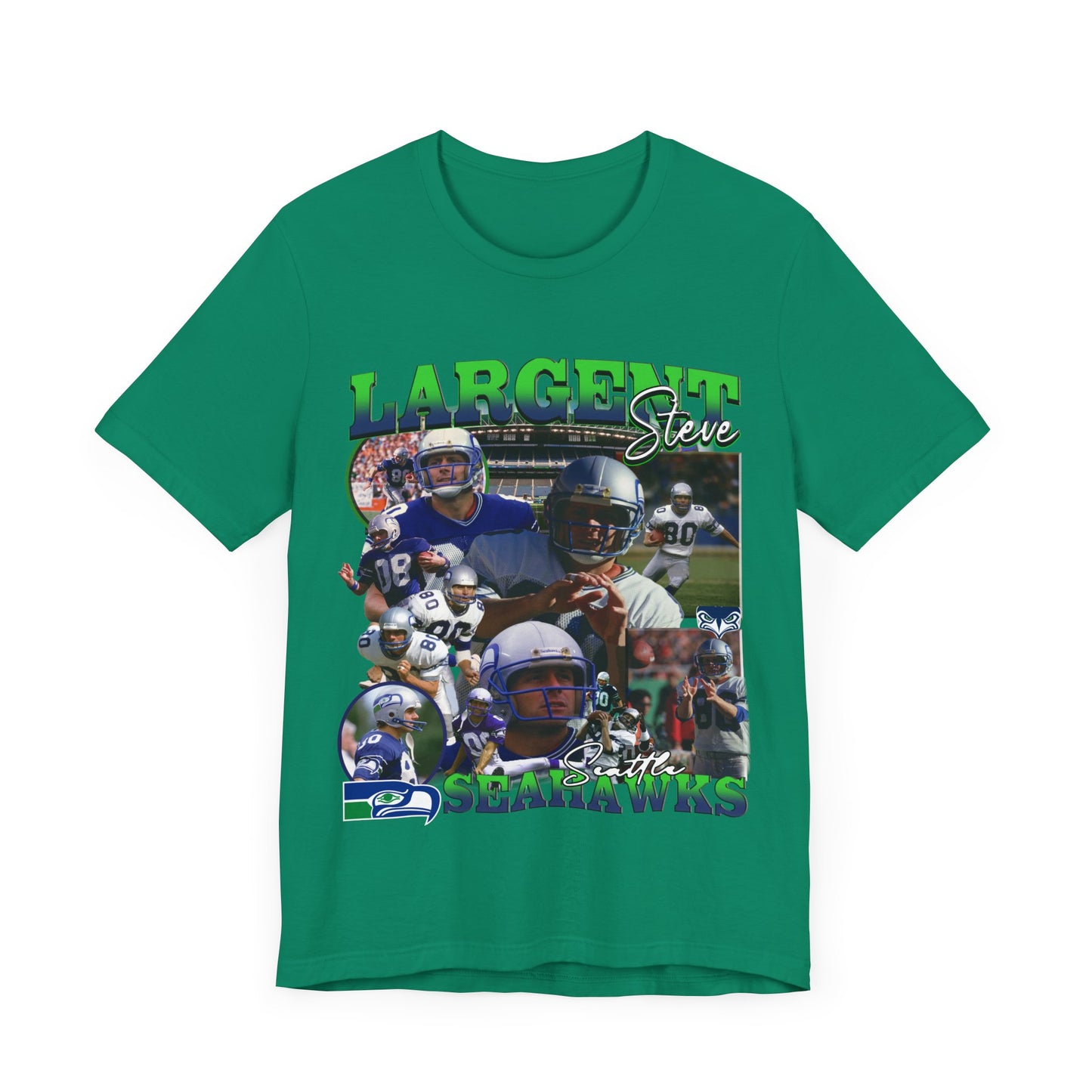 Vintage 90s Football Bootleg Style TShirt STEVE LARGENT Unisex Graphic Tee Shirt