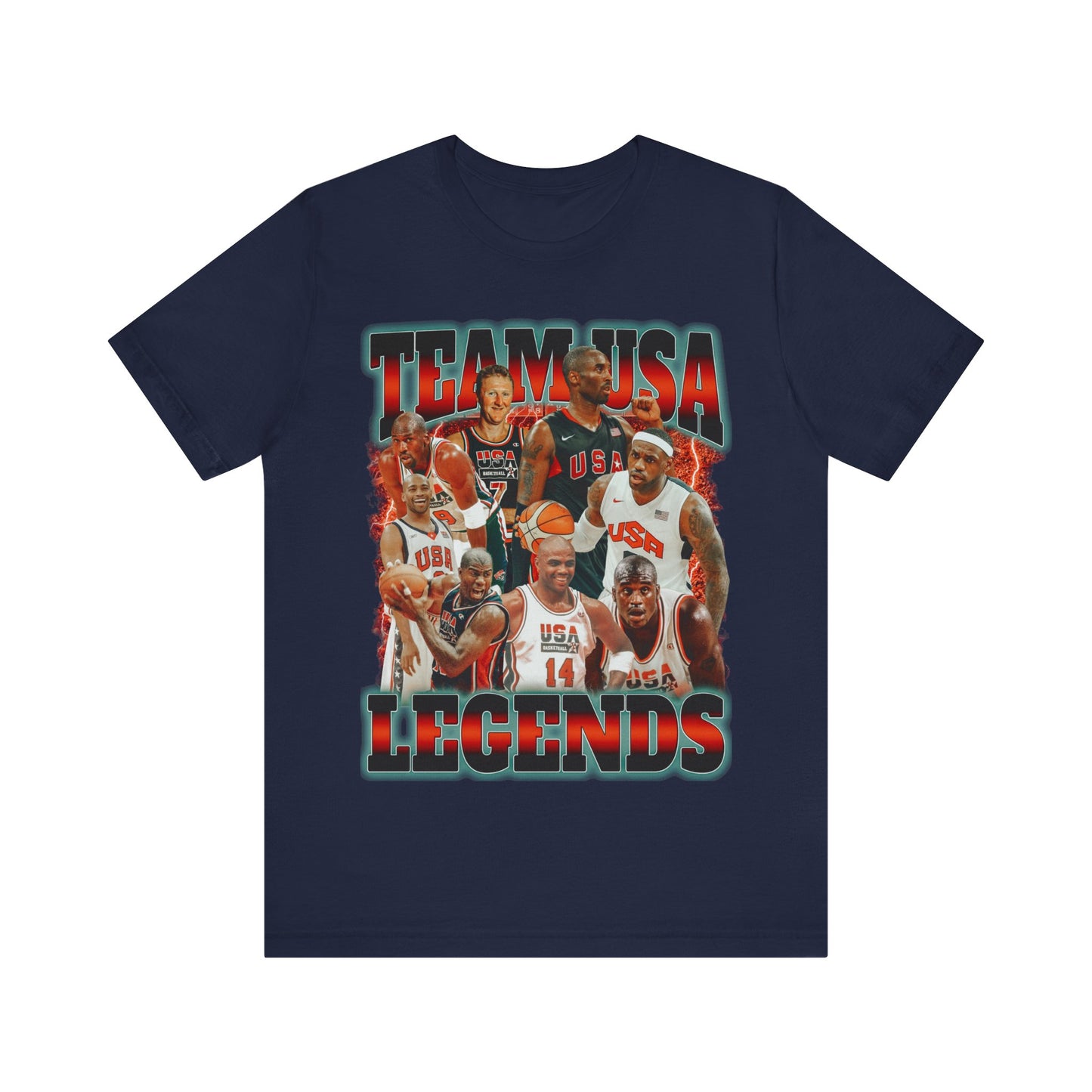 Vintage 90s Basketball Bootleg Style T-Shirt USA LEGENDS Unisex Graphic Tee
