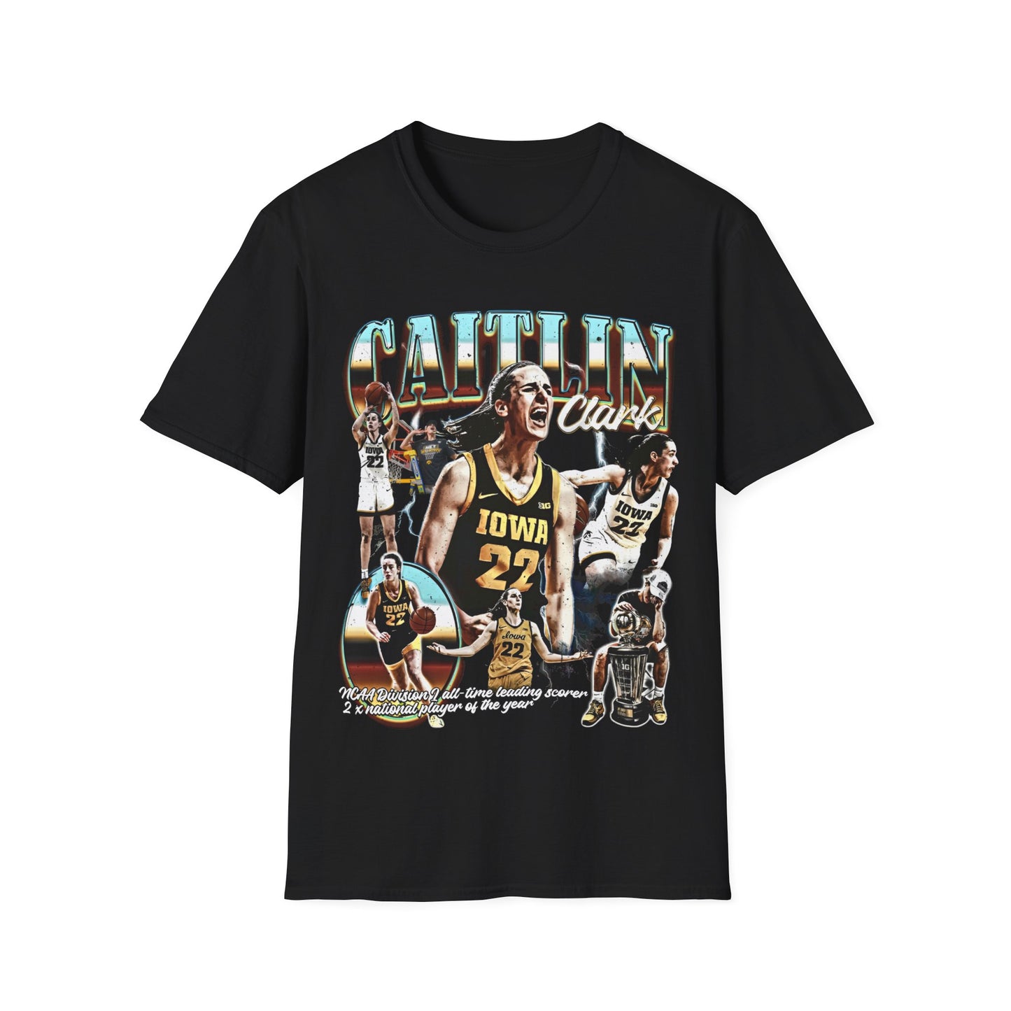 Vintage 90s Basketball Bootleg Style T-Shirt, CAITLIN CLARK IOWA Graphic Tee, Retro Basketball Shirt Unisex Graphic Tee