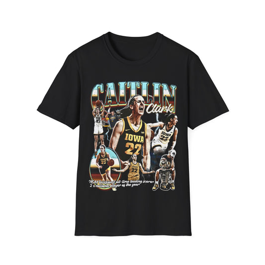 Vintage 90s Basketball Bootleg Style T-Shirt, CAITLIN CLARK IOWA Graphic Tee, Retro Basketball Shirt Unisex Graphic Tee