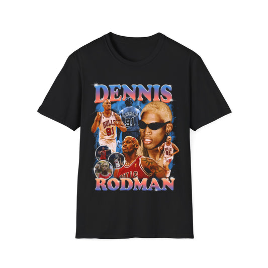 Vintage 90s Basketball Bootleg Style T-Shirt DENNIS RODMAN Graphic Tee, Retro Basketball Shirt Unisex Graphic Tee