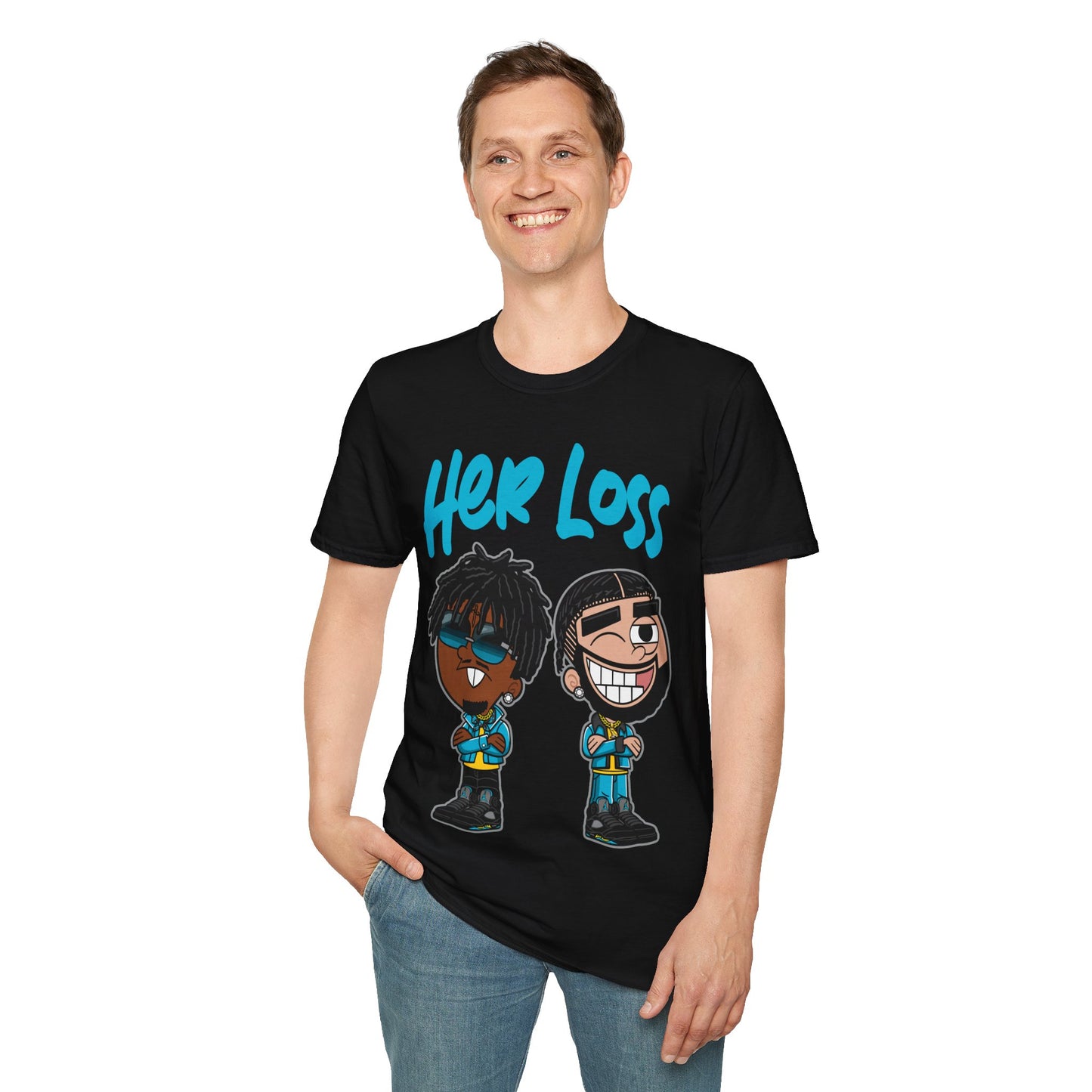 HER LOSS PREMIUM STREETWEAR Unisex Softstyle T-Shirt