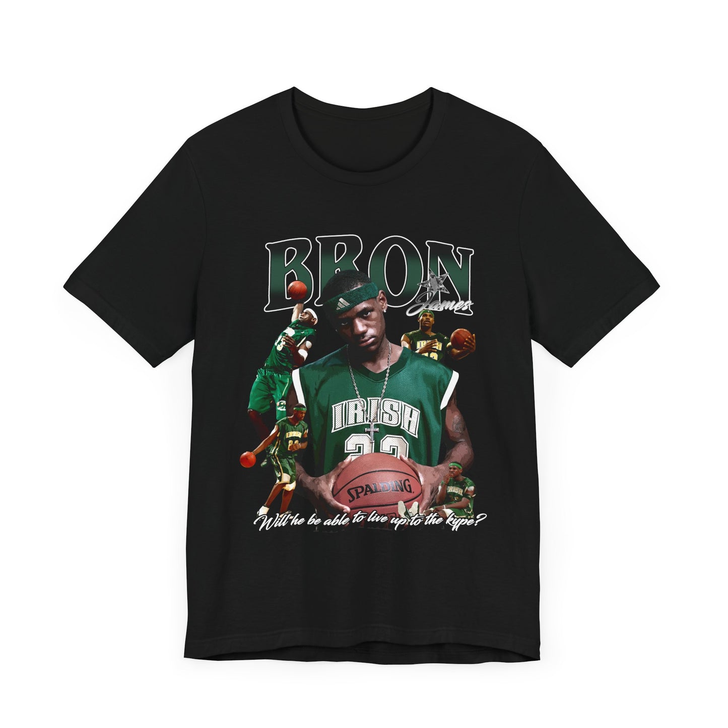 Vintage 90s Basketball Bootleg Style T-Shirt LEBRON JAMES IRISH Unisex Tee Shirt