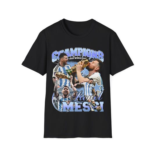 Vintage 90s Soccer Bootleg Style T-Shirt, LIONEL MESSI CHAMPION Graphic Tee, Retro Soccer Shirt Unisex Graphic Tee