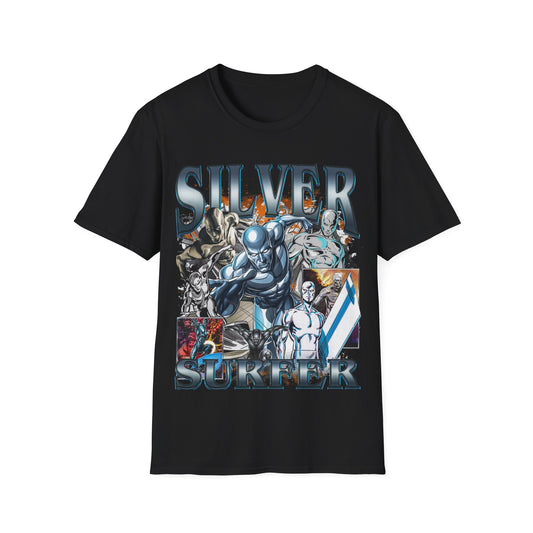Vintage 90s Superheroes Bootleg Style T-Shirt, SILVER SURFER Graphic Tee, Retro Superheroes Shirt Unisex Graphic Tee
