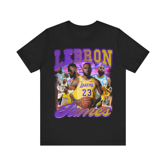 Vintage 90s Basketball Bootleg Style T-Shirt, LEBRON JAMES Cursive Unisex Tee