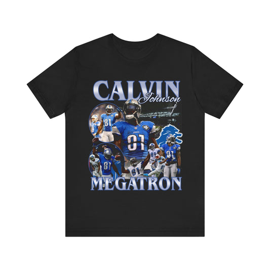 Vintage 90s Football Bootleg Style TShirt CALVIN JOHNSON Unisex Graphic Tee