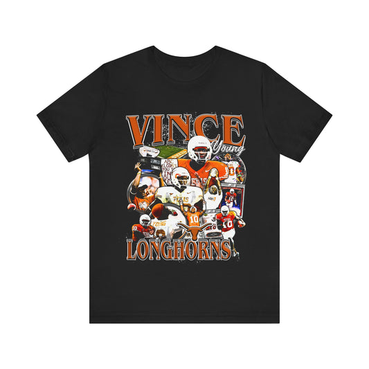 Vintage 90s Football Bootleg Style T-Shirt VINCE YOUNG Unisex Graphic Tee Shirt