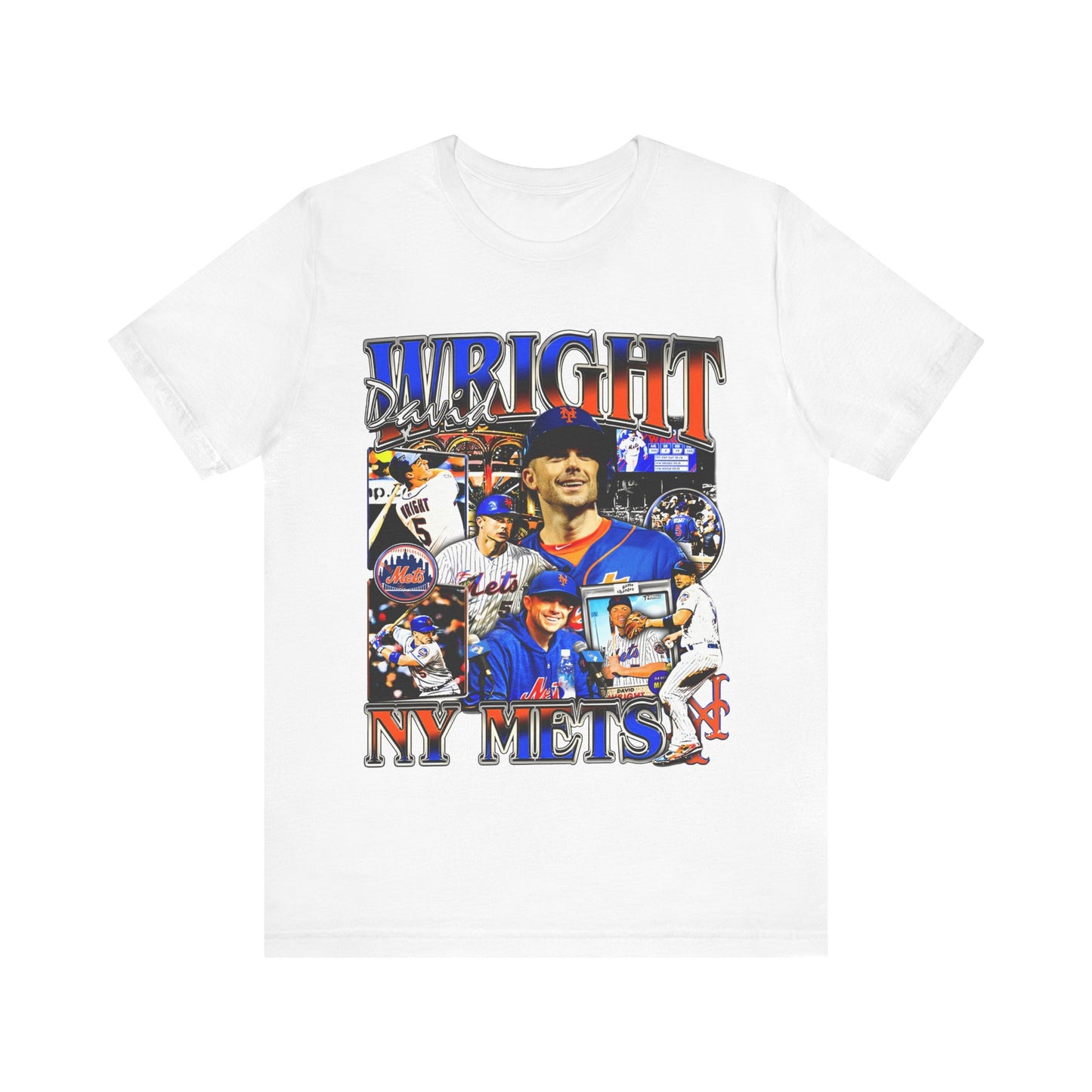 Vintage 90s Baseball Bootleg Style T-Shirt DAVID WRIGHT Unisex Graphic Tee Shirt
