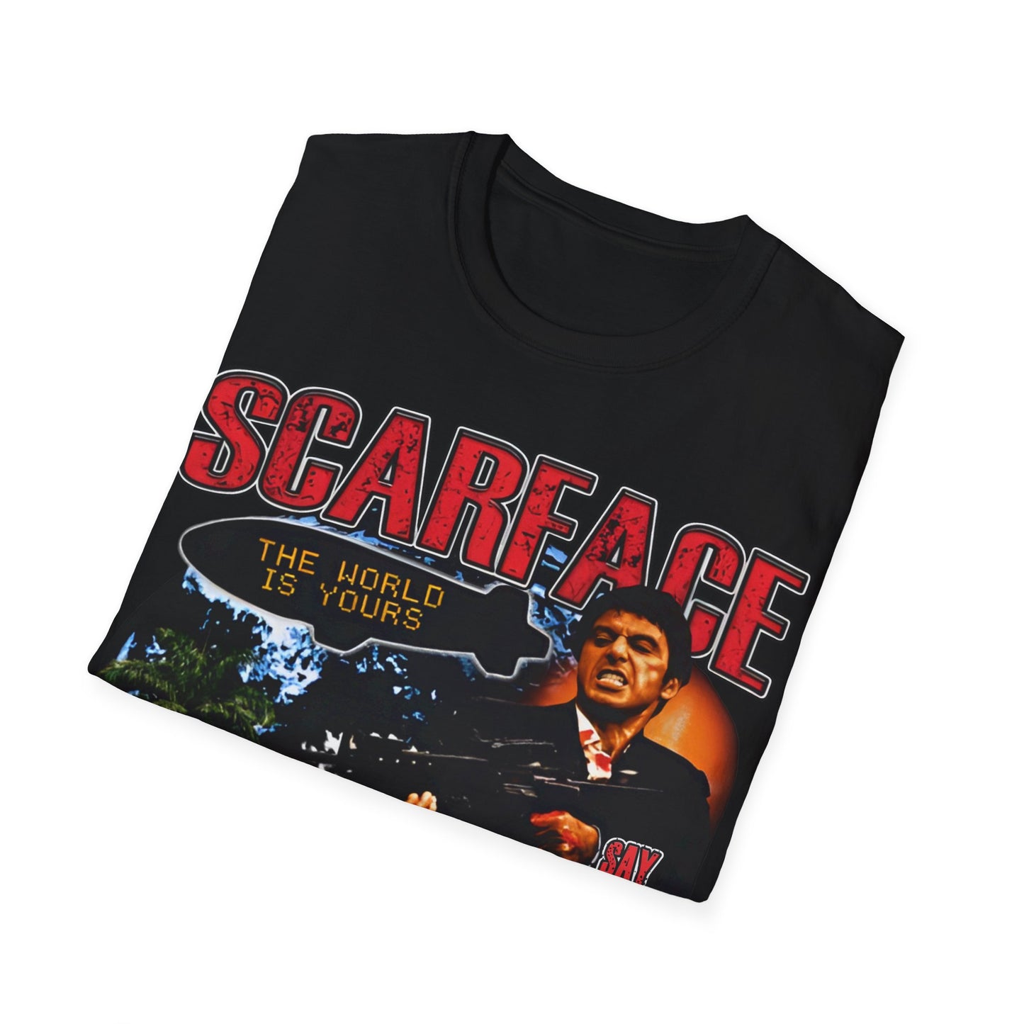 Vintage 90s Pop Culture Bootleg Style T-Shirt, SCARFACE Graphic Tee, Retro Pop Culture Shirt Unisex Graphic Tee