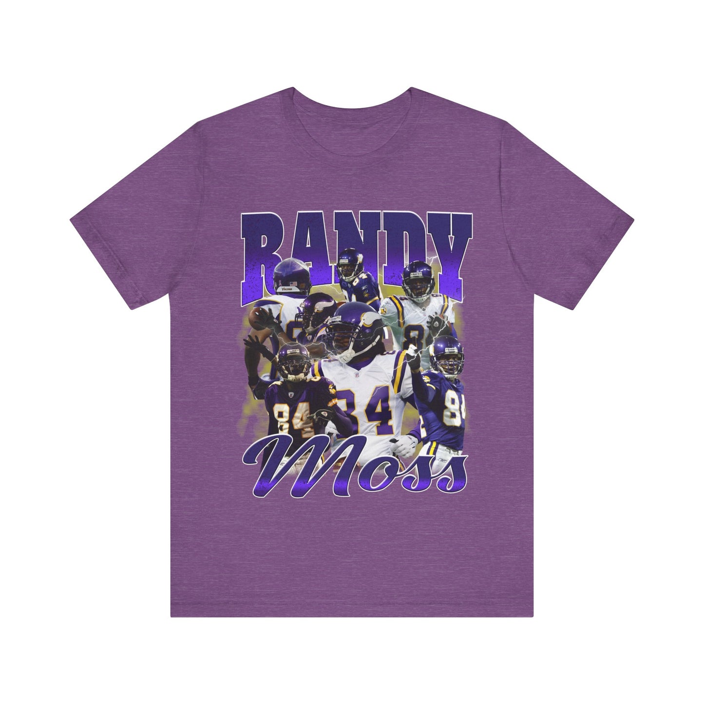 Vintage 90s Football Bootleg Style TShirt RANDY MOSS Unisex Graphic Tee Shirt