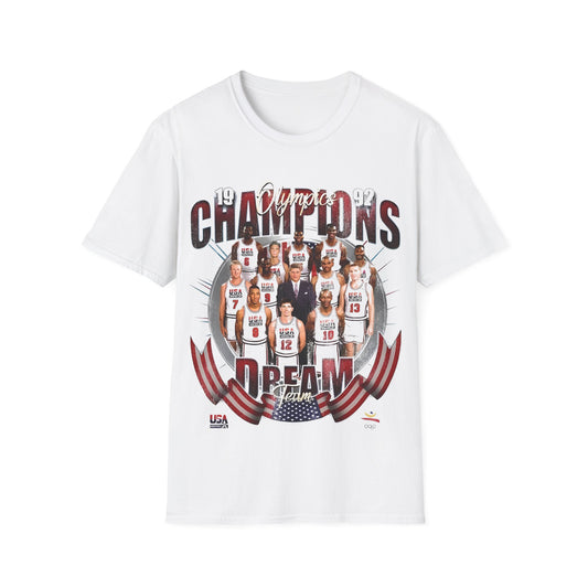 Vintage 90s Basketball Bootleg Style T-Shirt, DREAM TEAM 92 GOLD Retro Basketball Shirt Unisex Graphic Tee