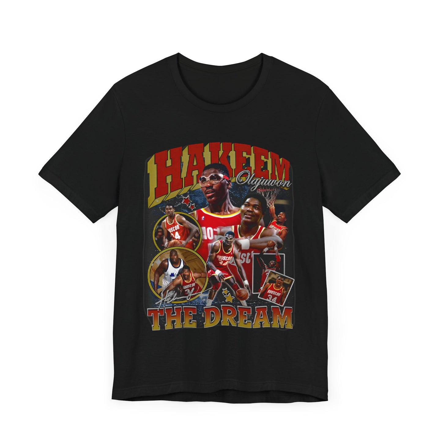 Vintage 90s Basketball Bootleg Style TShirt HAKEEM OLAJUWON Unisex Graphic Tee