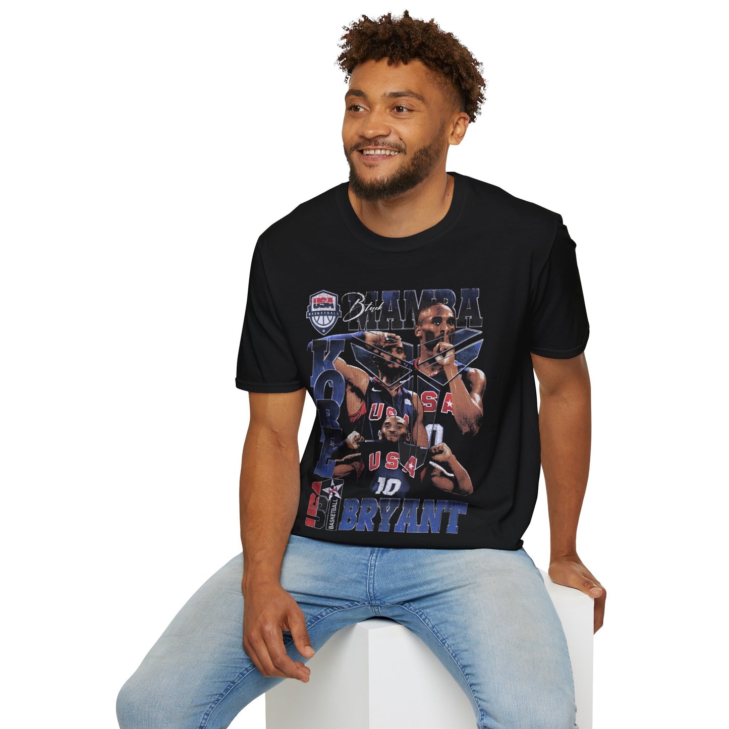 Vintage 90s Basketball Bootleg Style T-Shirt, KB USA Retro Basketball Shirt Unisex Graphic Tee