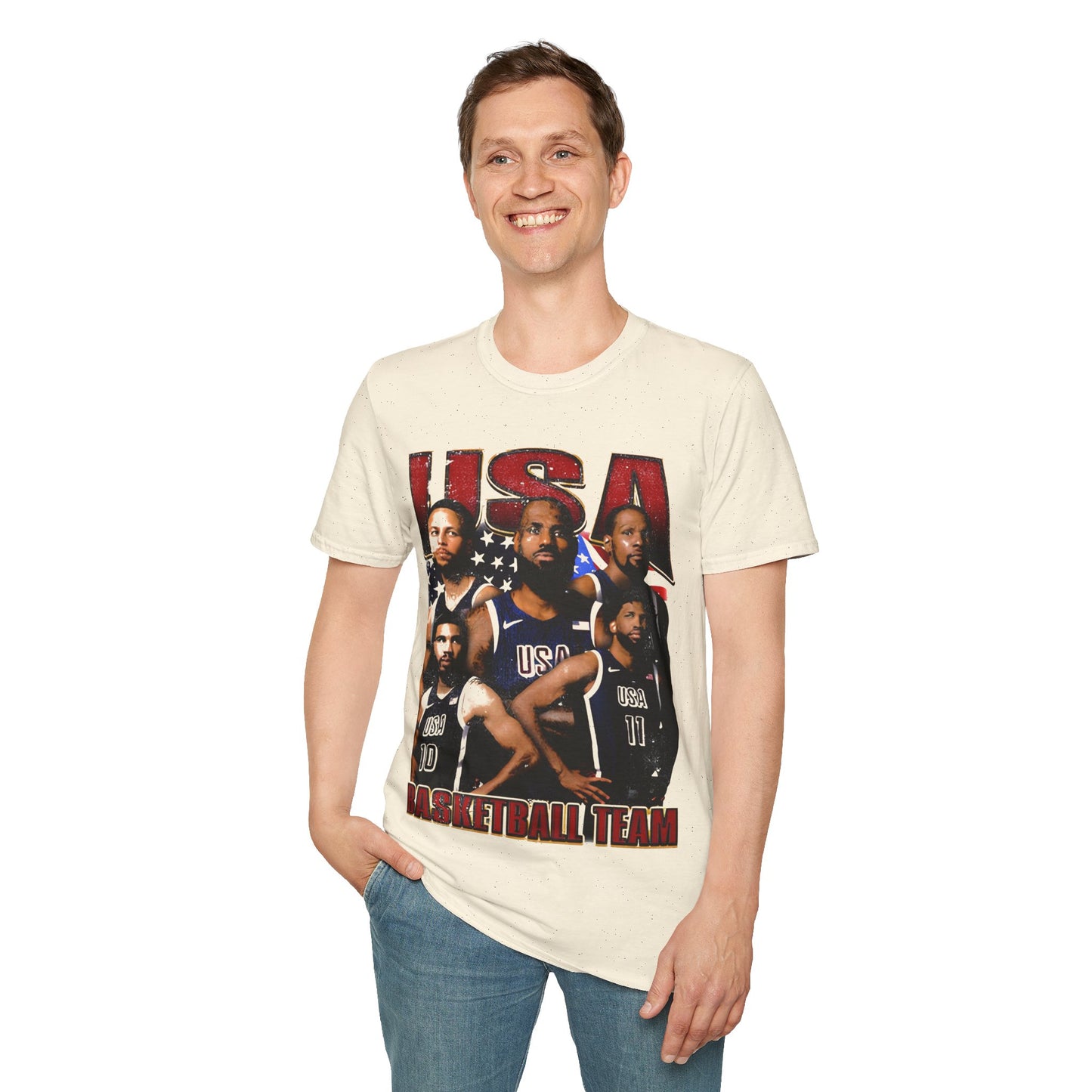 Vintage 90s Basketball Bootleg Style T-Shirt, USA 2024 PARIS Retro Basketball Shirt Unisex Graphic Tee