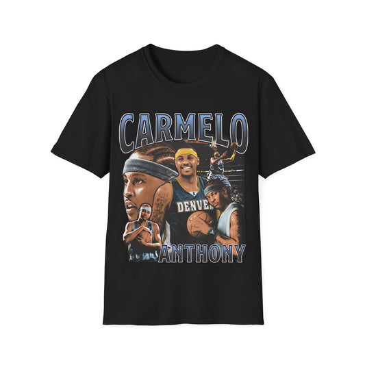 Vintage 90s Basketball Bootleg Style T-Shirt, CARMELO ANTHONY DENVER Graphic Tee, Retro Basketball Shirt Unisex Graphic Tee