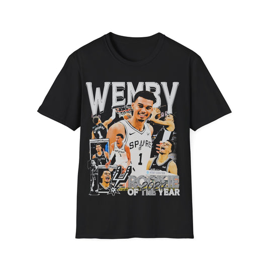 Vintage 90s Basketball Bootleg Style T-Shirt, WEMBY Retro Basketball Shirt Unisex Graphic Tee