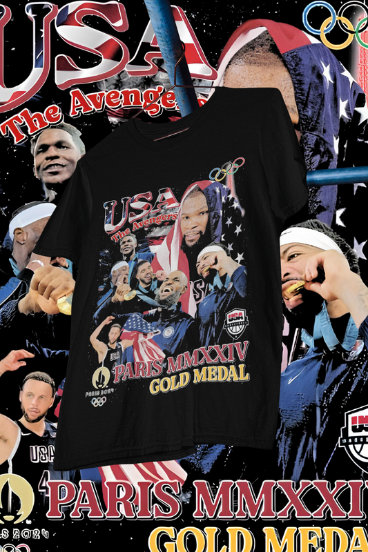 2024 USA PARIS AVENGER TEAM - shirt design, Bootleg tees design, ready to print, Printable design basketball, 90s, DTF,DTG,300 DPI