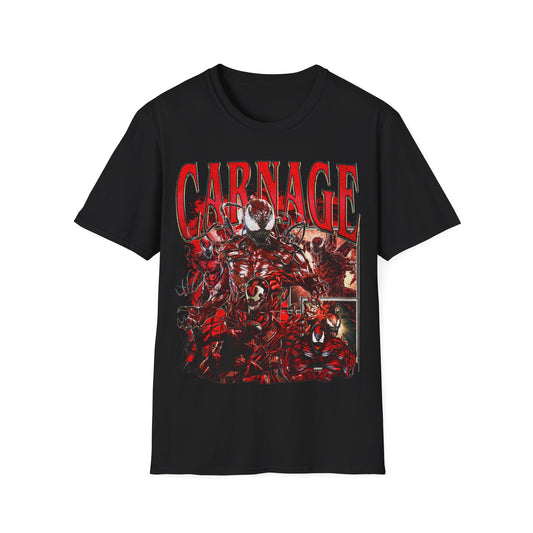 Vintage 90s Superheroes Bootleg Style T-Shirt, CARNAGE Graphic Tee, Retro Superheroes Shirt Unisex Graphic Tee
