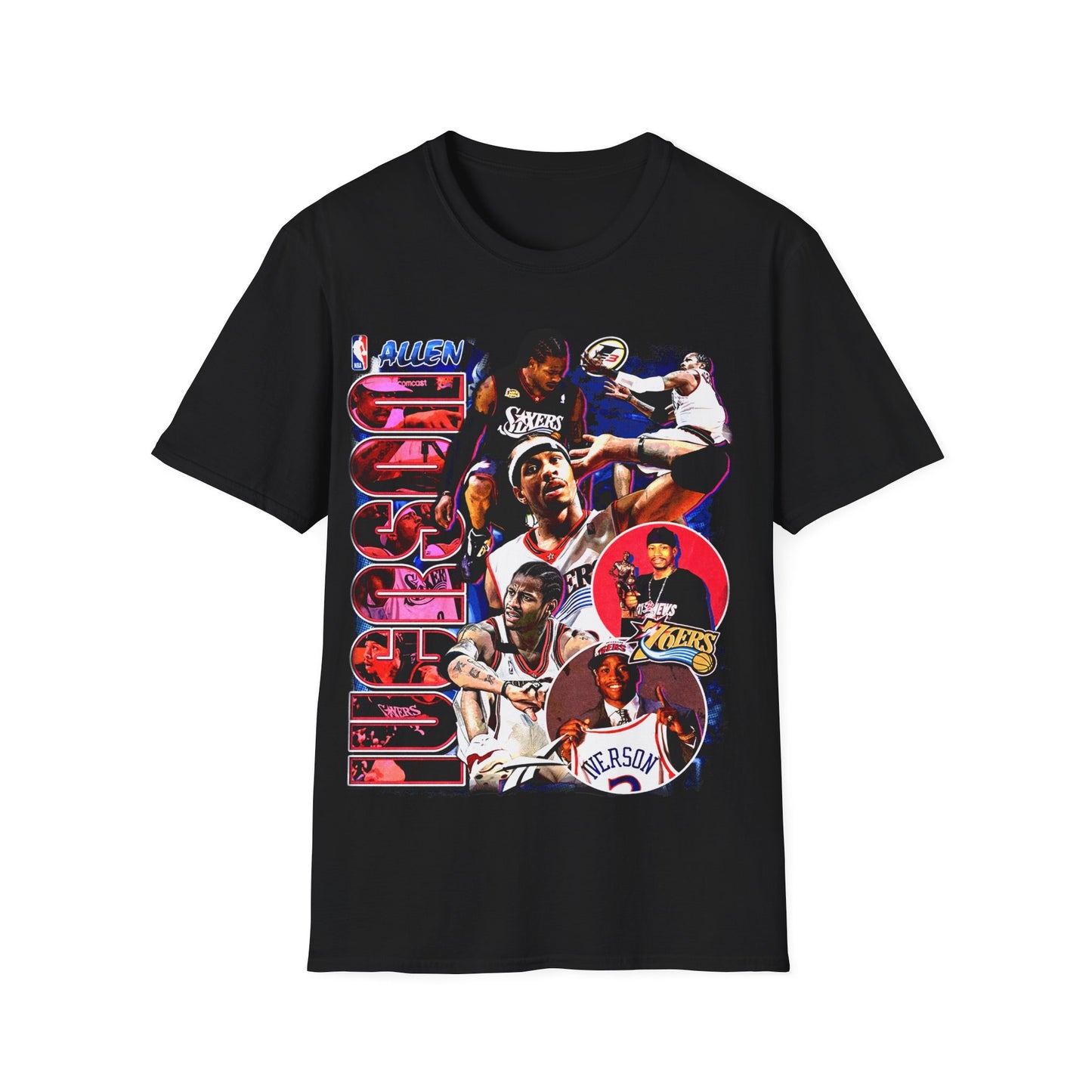 Vintage 90s Basketball Bootleg Style T-Shirt ALLEN IVERSON 3 ANSWER Graphic Tee, Retro Basketball Shirt Unisex Graphic Tee